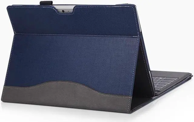 Alt view image 3 of 4 - Protective Case for Microsoft Surface Go 3 2021 / Surface Go 2 2020 / Surface Go 2018 - Multi-Angle Portfolio Business Cover with Pen Holder, Compatible with Type Cover Keyboard