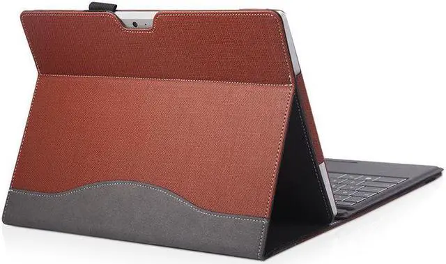 Alt view image 2 of 4 - Protective Case for Microsoft Surface Go 3 2021 / Surface Go 2 2020 / Surface Go 2018 - Multi-Angle Portfolio Business Cover with Pen Holder, Compatible with Type Cover Keyboard