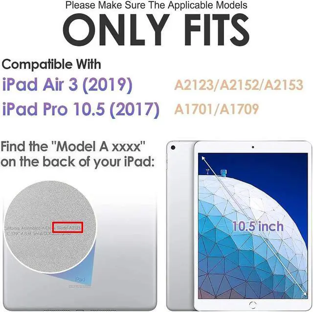 Alt view image 2 of 7 - iPad Air 3 10.5 Case 2019 / iPad Pro 10.5 Case 2017, Rugged Heavy Duty Shockproof Protective Cover Case with Rotating Kickstand for iPad Air (3rd Gen) 10.5" 2019 / iPad Pro 10.5" 2017