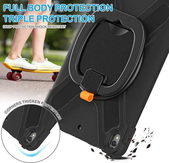 Alt view image 7 of 7 - iPad Air 3 10.5 Case 2019,iPad Pro 10.5 Case 2017 for Kids,- Heavy Duty Shockproof Case Cover with Pencil Holder,Rotating Stand/Hand Strap,Shoulder Strap for iPad Air 3rd Gen case 10.5