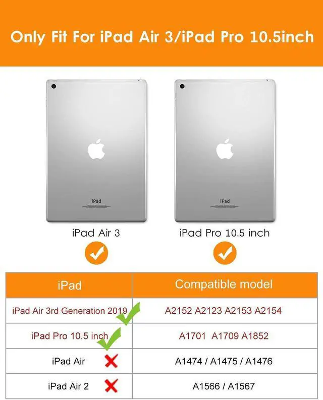 Alt view image 2 of 7 - iPad Air 3 10.5 Case 2019,iPad Pro 10.5 Case 2017 for Kids,- Heavy Duty Shockproof Case Cover with Pencil Holder,Rotating Stand/Hand Strap,Shoulder Strap for iPad Air 3rd Gen case 10.5