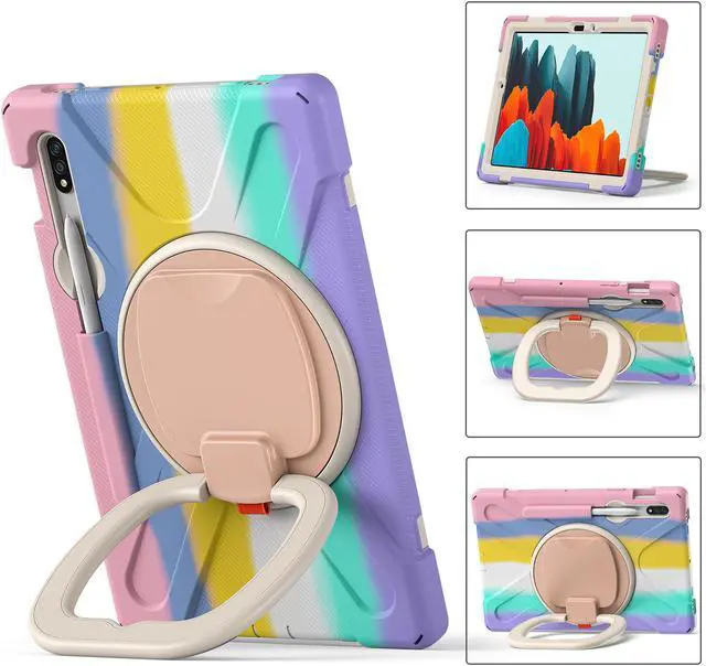 Alt view image 3 of 7 - Case for Samsung Galaxy Tab S7 11 Inch 2020 Heavy Duty Shockproof Cover with Pen Holder Kickstand Hand Shoulder Strap for Samsung Tab S7 11 Inch 2020 SM-T870 SM-T875 SM-T876