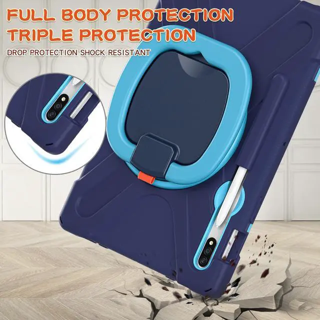Alt view image 4 of 7 - Case for Samsung Galaxy Tab S7 11 Inch 2020 Heavy Duty Shockproof Cover with Pen Holder Kickstand Hand Shoulder Strap for Samsung Tab S7 11 Inch 2020 SM-T870 SM-T875 SM-T876