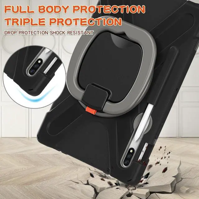 Alt view image 2 of 7 - Case for Samsung Galaxy Tab S7 11 Inch 2020 Heavy Duty Shockproof Cover with Pen Holder Kickstand Hand Shoulder Strap for Samsung Tab S7 11 Inch 2020 SM-T870 SM-T875 SM-T876