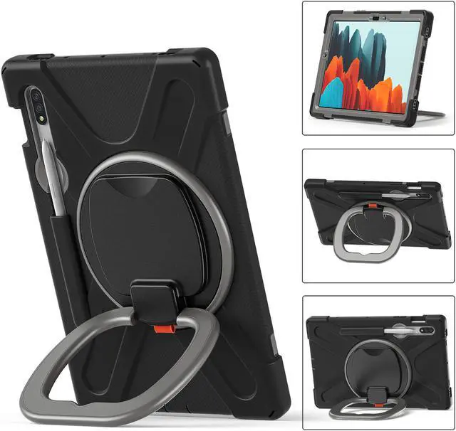 Alt view image 3 of 7 - Case for Samsung Galaxy Tab S7 11 Inch 2020 Heavy Duty Shockproof Cover with Pen Holder Kickstand Hand Shoulder Strap for Samsung Tab S7 11 Inch 2020 SM-T870 SM-T875 SM-T876