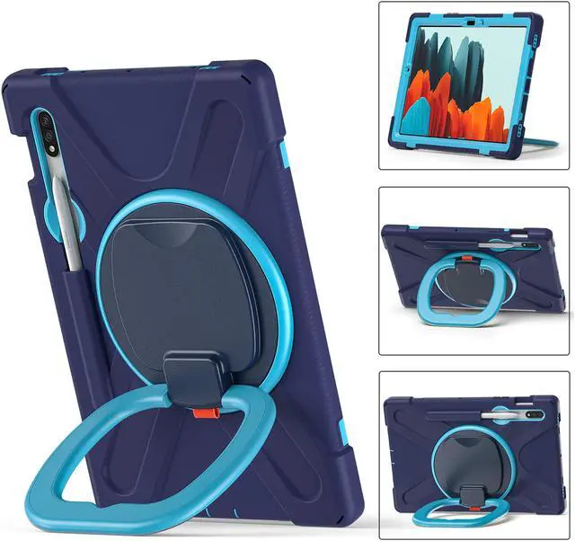 Alt view image 2 of 7 - Case for Samsung Galaxy Tab S7 11 Inch 2020 Heavy Duty Shockproof Cover with Pen Holder Kickstand Hand Shoulder Strap for Samsung Tab S7 11 Inch 2020 SM-T870 SM-T875 SM-T876