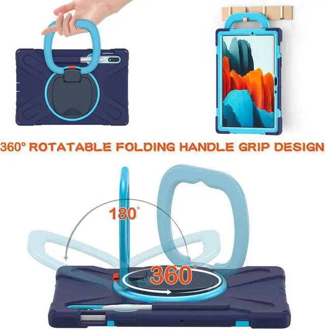 Alt view image 5 of 7 - Case for Samsung Galaxy Tab S7 11 Inch 2020 Heavy Duty Shockproof Cover with Pen Holder Kickstand Hand Shoulder Strap for Samsung Tab S7 11 Inch 2020 SM-T870 SM-T875 SM-T876