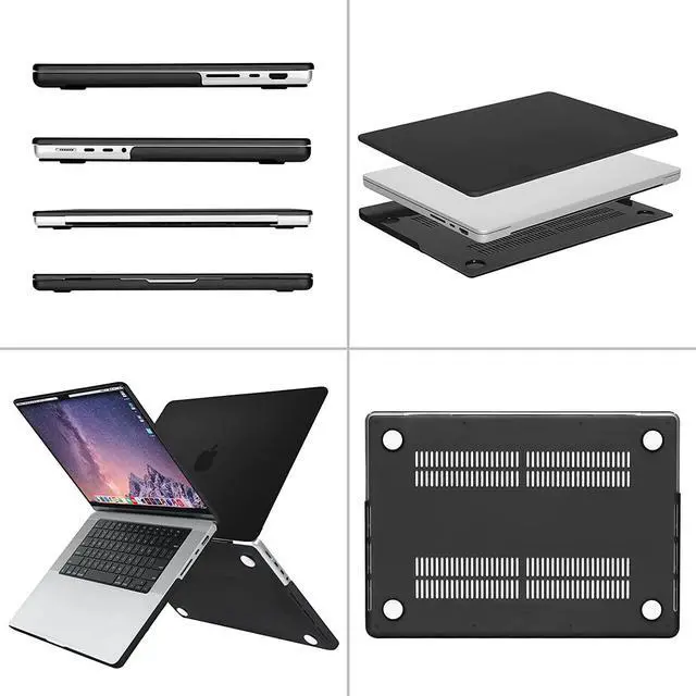 Alt view image 4 of 6 - Case for New 2021 MacBook Pro 16 Inch A2485 M1 Pro Max, Hard Shell Case with Keyboard Cover for Apple Mac Pro 16 with Touch ID