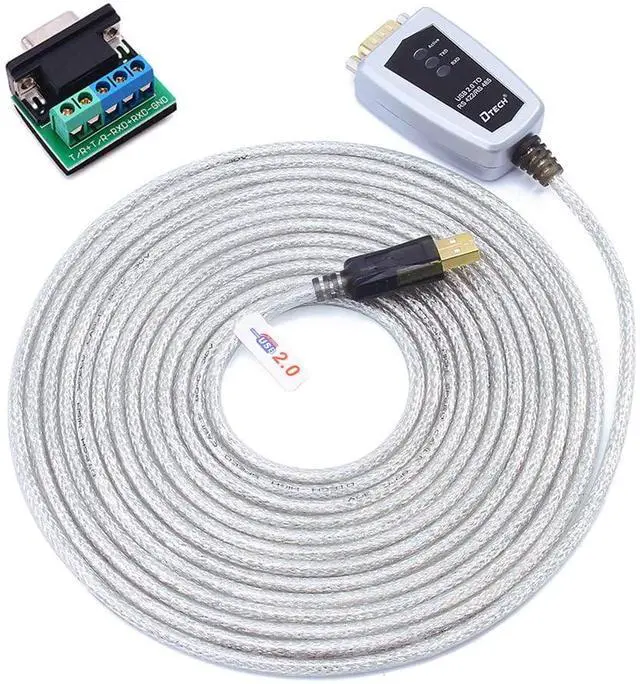 Alt view image 7 of 7 - DTECH USB to RS422 RS485 Serial Port Converter Adapter Cable with FTDI Chip Supports Windows 10 8 7 XP Macbook