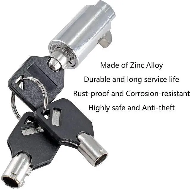 Alt view image 5 of 7 - 2Pcs Vending Machine Lock Keyed Alike Coke Machine Lock Snack Machine Lock Candy Machine Lock Soda Machine Lock, 6Pcs Keys