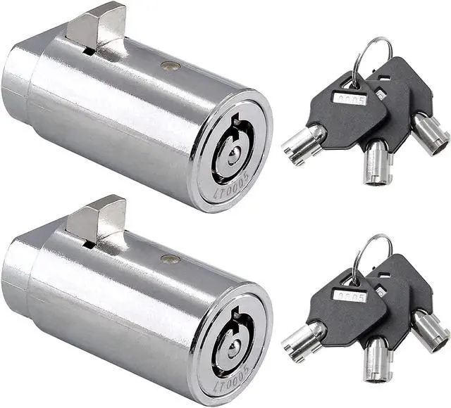 Main image of 2Pcs Vending Machine Lock Keyed Alike Coke Machine Lock Snack Machine Lock Candy Machine Lock Soda Machine Lock, 6Pcs Keys