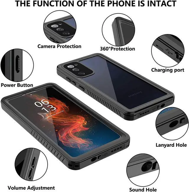 Alt view image 7 of 7 - Samsung Galaxy S20 FE 5G Case Waterproof, Built in Screen Protector 360° Full Body Heavy Duty Protective Shockproof IP68 Underwater Case for Samsung Galaxy S20 FE 5G 6.5 inch