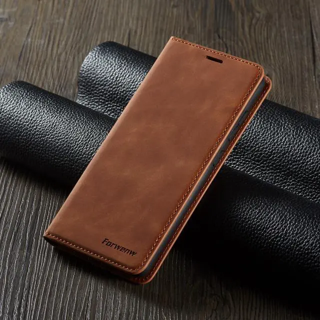 Alt view image 3 of 7 - Samsung Galaxy A51 5G Case, Premium PU Leather Cover TPU Bumper with Card Holder Kickstand Hidden Magnetic Shockproof Flip Wallet Case for Samsung Galaxy A51 6.5 inch Phone 5G Version