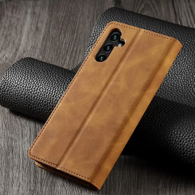 Alt view image 3 of 6 - Samsung Galaxy A13 5G Case, Premium PU Leather Cover TPU Bumper with Card Holder Kickstand Hidden Magnetic Shockproof Flip Wallet Case (Not Fit for Galaxy A13 4G)