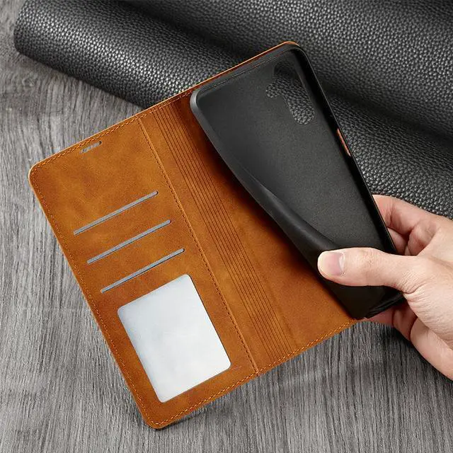 Alt view image 6 of 6 - Samsung Galaxy A13 5G Case, Premium PU Leather Cover TPU Bumper with Card Holder Kickstand Hidden Magnetic Shockproof Flip Wallet Case (Not Fit for Galaxy A13 4G)