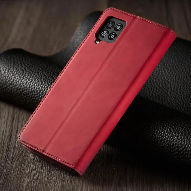 Alt view image 3 of 7 - Samsung Galaxy F62 / M62 Case, Premium PU Leather Cover TPU Bumper with Card Holder Kickstand Hidden Magnetic Shockproof Flip Wallet Case for Galaxy F62 / Galaxy M62