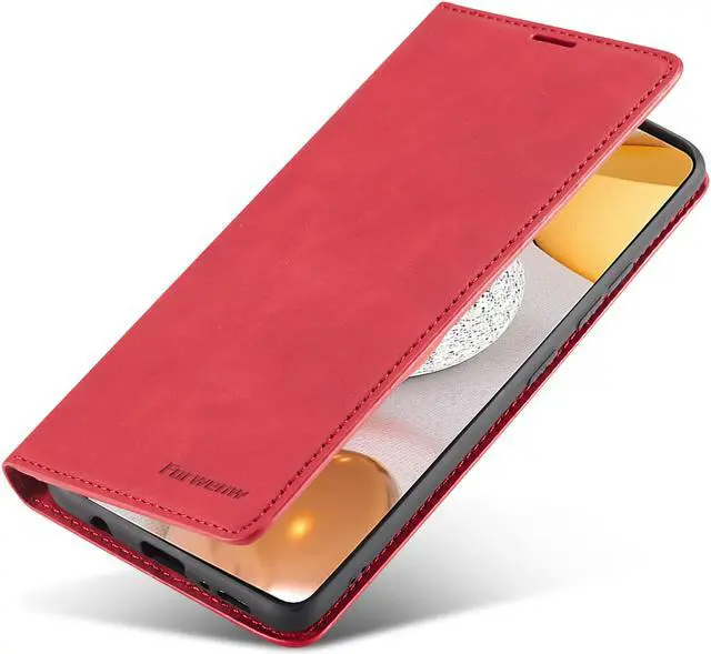 Alt view image 2 of 7 - Samsung Galaxy F62 / M62 Case, Premium PU Leather Cover TPU Bumper with Card Holder Kickstand Hidden Magnetic Shockproof Flip Wallet Case for Galaxy F62 / Galaxy M62