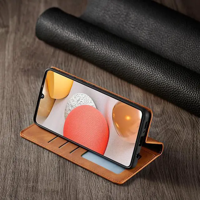 Alt view image 5 of 7 - Samsung Galaxy F62 / M62 Case, Premium PU Leather Cover TPU Bumper with Card Holder Kickstand Hidden Magnetic Shockproof Flip Wallet Case for Galaxy F62 / Galaxy M62
