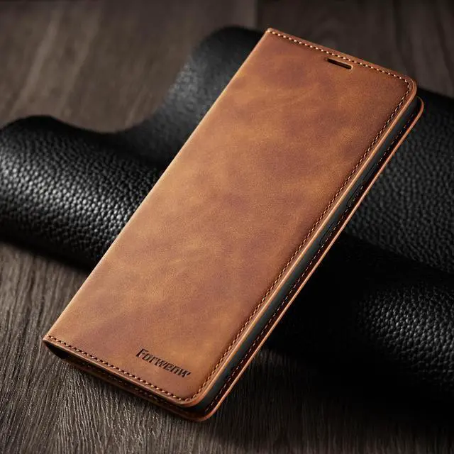 Alt view image 2 of 7 - Samsung Galaxy F62 / M62 Case, Premium PU Leather Cover TPU Bumper with Card Holder Kickstand Hidden Magnetic Shockproof Flip Wallet Case for Galaxy F62 / Galaxy M62