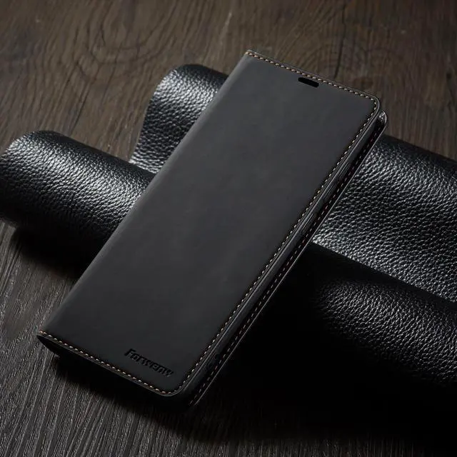 Alt view image 5 of 6 - Samsung Galaxy A11 Case, Premium PU Leather Cover TPU Bumper with Card Holder Kickstand Hidden Magnetic Shockproof Flip Wallet Case for Galaxy A11 / Galaxy M11
