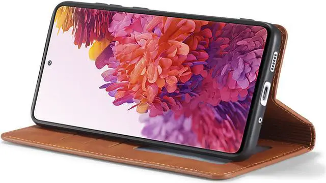 Alt view image 2 of 7 - Samsung Galaxy S20 FE 5G Case, Premium PU Leather Cover TPU Bumper with Card Holder Kickstand Hidden Magnetic Shockproof Flip Wallet Case for Galaxy S20 FE 5G 6.5 inch