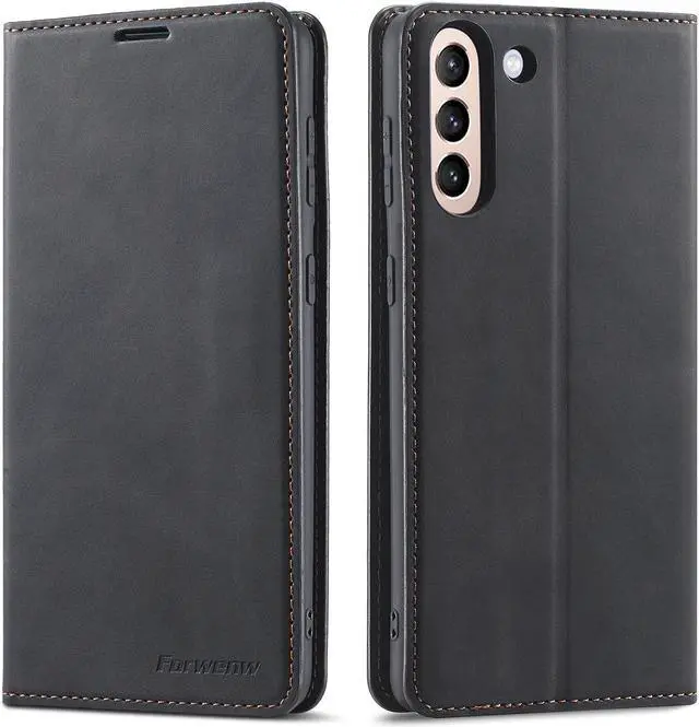 Main image of Samsung Galaxy S21 FE 5G / A52 4G Case, Premium PU Leather Cover TPU Bumper with Card Holder Kickstand Hidden Magnetic Shockproof Flip Wallet Case for Galaxy S21 FE 5G 6.4 inch