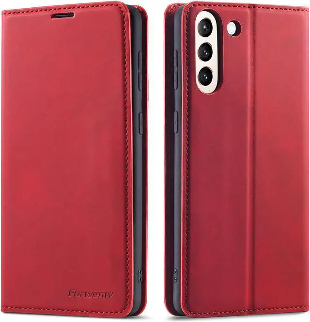 Main image of Samsung Galaxy S21 FE 5G / A52 4G Case, Premium PU Leather Cover TPU Bumper with Card Holder Kickstand Hidden Magnetic Shockproof Flip Wallet Case for Galaxy S21 FE 5G 6.4 inch
