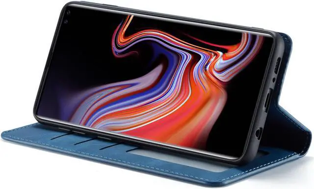 Alt view image 2 of 6 - Samsung Galaxy S10 Plus Case, Premium PU Leather Cover TPU Bumper with Card Holder Kickstand Hidden Magnetic Shockproof Flip Wallet Case for Galaxy S10 Plus / S10+ 6.4 inch
