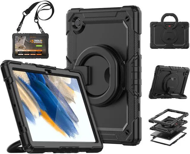 Main image of Case For Samsung Galaxy Tab Tab A8 10.5 inch 2022 with Screen Protector and Pen Holder, Shockproof Hard Protective Kids Cover for Galaxy Tab A8 10.5 inch SM-X200 SM-X205 SM-X207 with Rotatable Stand