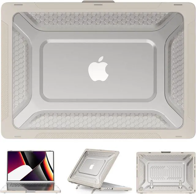 Alt view image 7 of 7 - MacBook Pro 16 inch Case 2021 2022 Release A2485 M1 Pro/Max with Liquid Retina XDR Display Touch ID, Heavy Duty Plastic Hard Shell Case with Fold Kickstand & Keyboard Cover Skin