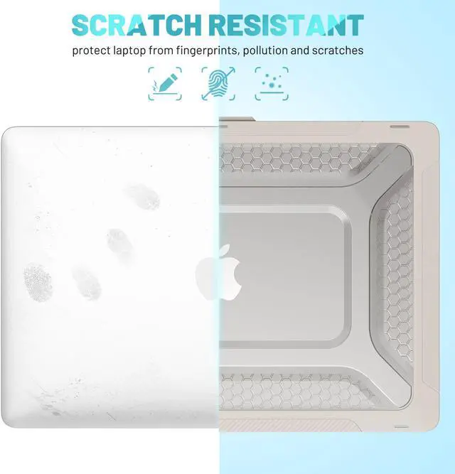 Alt view image 4 of 7 - MacBook Pro 16 inch Case 2021 2022 Release A2485 M1 Pro/Max with Liquid Retina XDR Display Touch ID, Heavy Duty Plastic Hard Shell Case with Fold Kickstand & Keyboard Cover Skin
