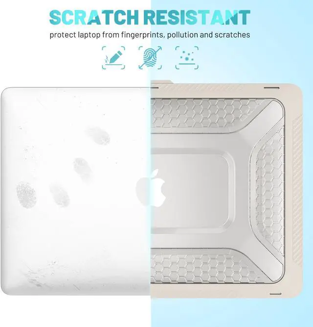 Alt view image 7 of 7 - MacBook Air 13 inch Case 2022, 2021-2018 Release A2337 M1 A2179 A1932 Retina Display Touch ID, Heavy Duty Shockproof Hard Shell Cover with Fold Kickstand & Keyboard Cover Skin