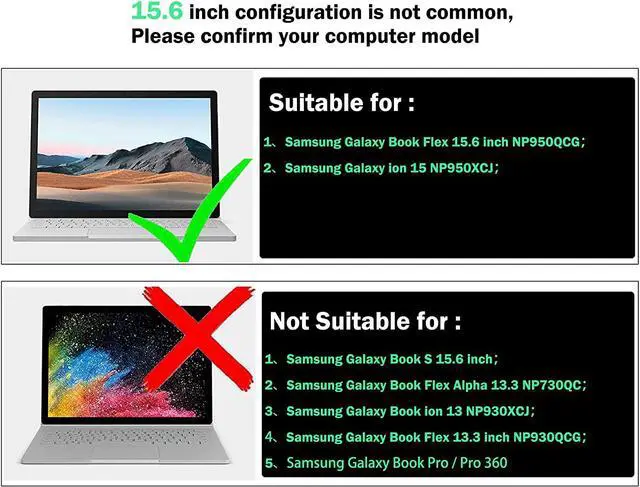 Alt view image 2 of 7 - Case for 15.6 inch Samsung Galaxy Book Flex 15.6 inch NP950QCG / Samsung Galaxy ion 15 NP950QCA,Detachable 2 in 1 PU Leather Laptop Sleeve Folio Cover with Stand