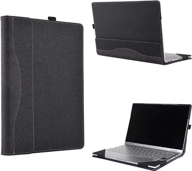 Alt view image 3 of 7 - Case for 15.6 inch Samsung Galaxy Book Flex 15.6 inch NP950QCG / Samsung Galaxy ion 15 NP950QCA,Detachable 2 in 1 PU Leather Laptop Sleeve Folio Cover with Stand