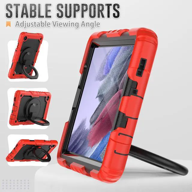 Alt view image 5 of 7 - Case For Samsung Galaxy Tab A7 Lite Case 8.7 inch with Screen Protector and Pen Holder, Shockproof Hard Protective Kids Cover for Galaxy Tab A7 Lite 2021 SM-T220/T225/T227 with Rotatable Stand