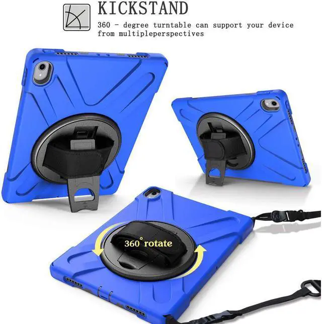 Alt view image 2 of 5 - iPad Pro 11 Inch 2018 Case WERLEO Hybrid hree Layer Heavy Duty Protective Case Shockproof Case Cover with Handle Hand Strap, Kickstand& Shoulder Strap for iPad Pro 11 2018 Release Tablet
