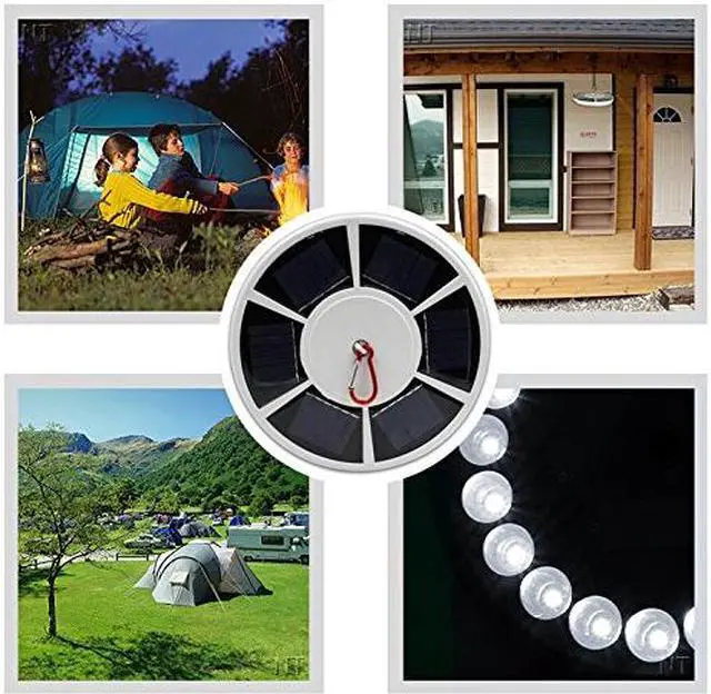 Alt view image 6 of 7 - Solar Flagpole Light, Weatherproof 26 LED Solar Power Flag Pole Light,  Top Energy Saving Long-lasting Night Light (White)