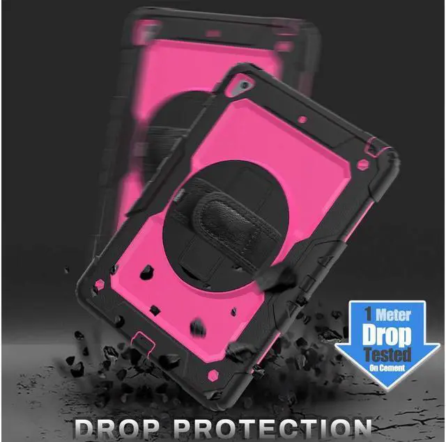 Alt view image 4 of 7 - iPad 9.7 2018 2017 Case iPad Air 2 Case iPad Pro 9.7 Case Heavy Duty Rugged Shockproof Protective Hard Case Cover For for Apple iPad 6th / 5th Generation / iPad Air 2 / iPad Pro 9.7 inch