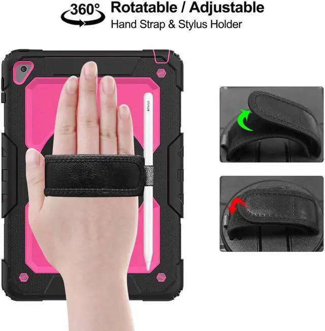 Alt view image 5 of 7 - iPad 9.7 2018 2017 Case iPad Air 2 Case iPad Pro 9.7 Case Heavy Duty Rugged Shockproof Protective Hard Case Cover For for Apple iPad 6th / 5th Generation / iPad Air 2 / iPad Pro 9.7 inch