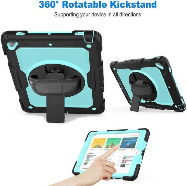 Alt view image 6 of 7 - iPad 9.7 2018 2017 Case iPad Air 2 Case iPad Pro 9.7 Case Heavy Duty Rugged Shockproof Protective Hard Case Cover For for Apple iPad 6th / 5th Generation / iPad Air 2 / iPad Pro 9.7 inch
