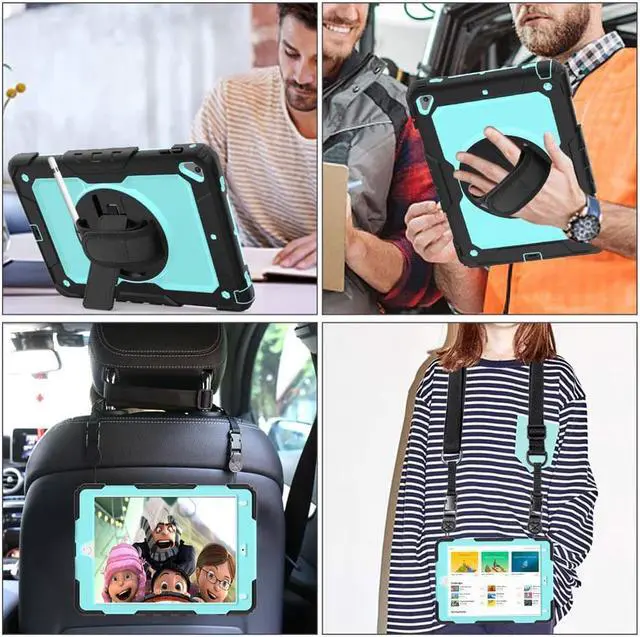 Alt view image 7 of 7 - iPad 9.7 2018 2017 Case iPad Air 2 Case iPad Pro 9.7 Case Heavy Duty Rugged Shockproof Protective Hard Case Cover For for Apple iPad 6th / 5th Generation / iPad Air 2 / iPad Pro 9.7 inch