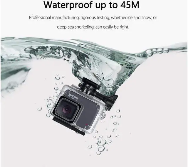 Alt view image 3 of 7 - Case Housing Waterproof Case for Gopro Hero 7 Black Gopro Hero 5 Gopro Hero 6 Gopro Hero 2018 Action Camera Waterproof 147ft(45Meters)