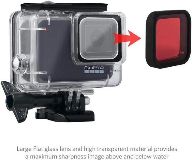 Alt view image 5 of 7 - Case Housing Waterproof Case for Gopro Hero 7 Black Gopro Hero 5 Gopro Hero 6 Gopro Hero 2018 Action Camera Waterproof 147ft(45Meters)