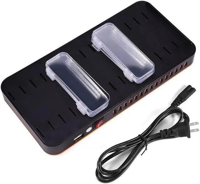 Alt view image 2 of 7 - USB Charger, 100W 15 Port Multi Port USB Charger Hub USB Charging Station with Smart Identification Function for iPhone X, iPad Air/Pro, Samsung Galaxy MP3, MP4, Tablet, DV, Camera, etc(Us Plug)