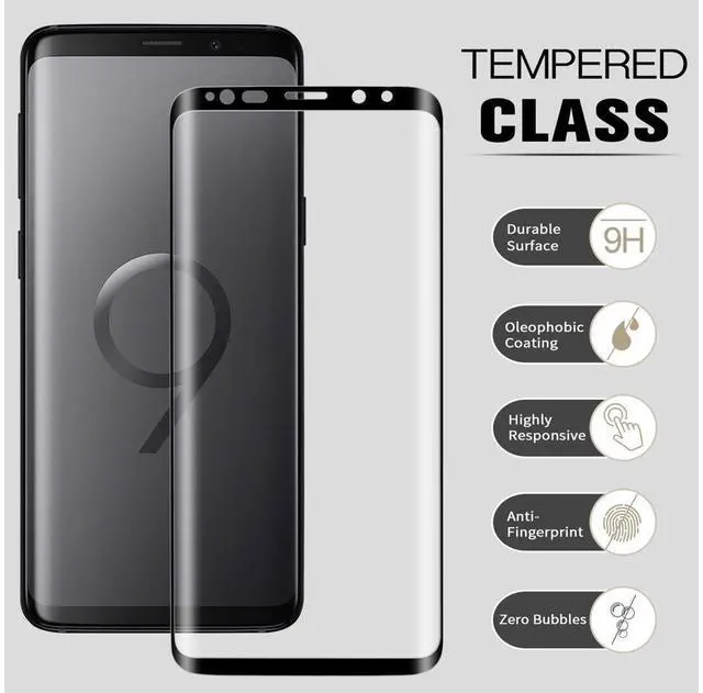 Alt view image 4 of 7 - Galaxy S9 Plus Screen Protector,Tempered Glass,9H Hardness[Anti-Scratch][Anti-Fingerprint][Bubble Free] for Samsung Galaxy S9 Plus (2 Packs)
