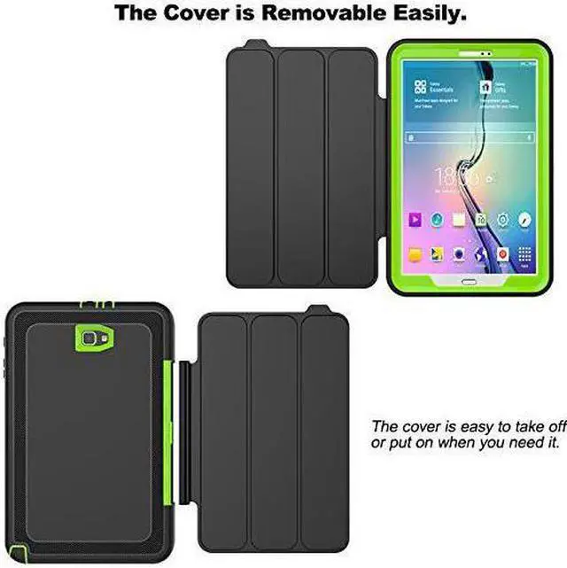 Alt view image 7 of 7 - Samsung Galaxy Tab A 10.1 Case Slim Smart Cover Stand Folio Case Auto Wake Sleep Full Body Protective Cover For Samsung Galaxy Tab A 10.1 inch 2016 Model SM-T580 SM-T585 SM-T587 No Pen Version