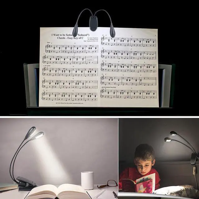 Alt view image 6 of 7 - Rechargeable LED Book Light Dimmable Clip On Reading Lamp for Bed Shelves Kindle