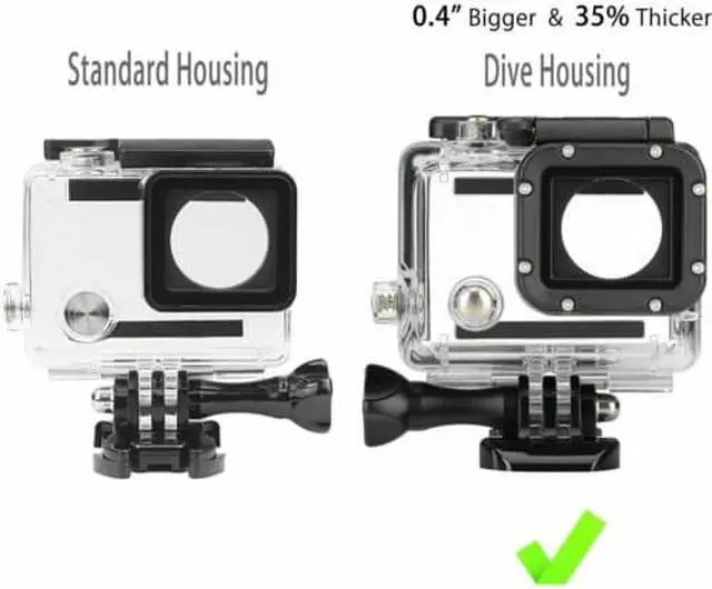 Alt view image 6 of 6 - GoPro Replacement Dive Case Waterproof Housing for HERO4, HERO3+ and HERO3