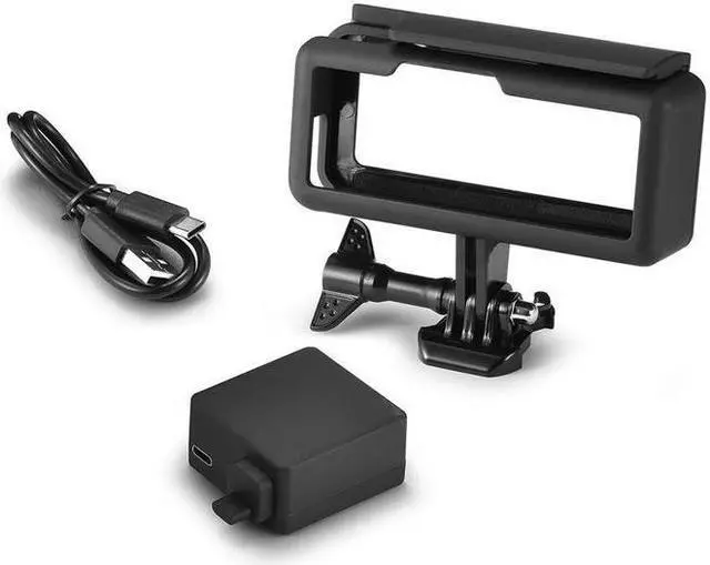 Alt view image 7 of 7 - Extended Battery for GoPro 5 GoPro 6 Hero (2018 ) Extra Battery with Shockproof Protective Frame Housing Case Cover Shell with Side Power Bank for GoPro Here 5 Hero 6 Hero (2018 ) Black