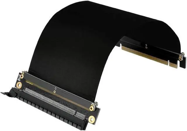 Alt view image 2 of 6 - Werleo New PCI Express PCIe3.0 16x Flexible Cable Card Extension Port Adapter High Speed Riser Card (20cm-90 Degrees)